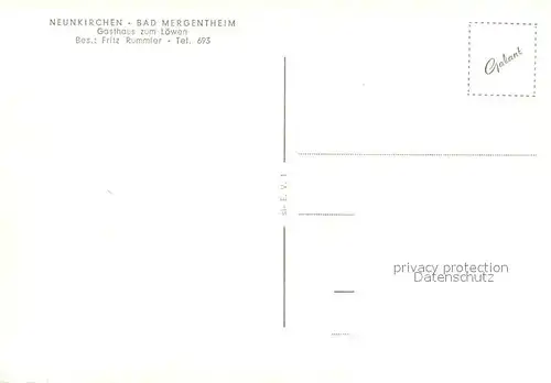 AK / Ansichtskarte Neunkirchen_Bad_Mergentheim Panorama mit Gasthaus zum Loewen Neunkirchen_Bad