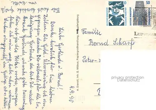 AK / Ansichtskarte Eglosheim Kirche Schule Panorama Strassenpartie Schloss Monrepos Kath Kirche Eglosheim