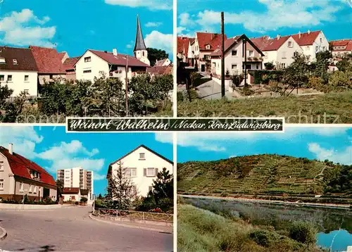 AK / Ansichtskarte Walheim_Wuerttemberg Ortsansichten Neckarpartie Walheim Wuerttemberg