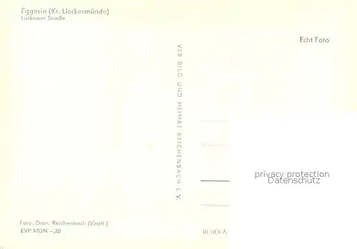 AK / Ansichtskarte Eggesin Luckower Strasse Eggesin