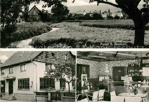 AK / Ansichtskarte Benstorf Panorama Gasthaus Zu den drei Kronen Gastraum Benstorf