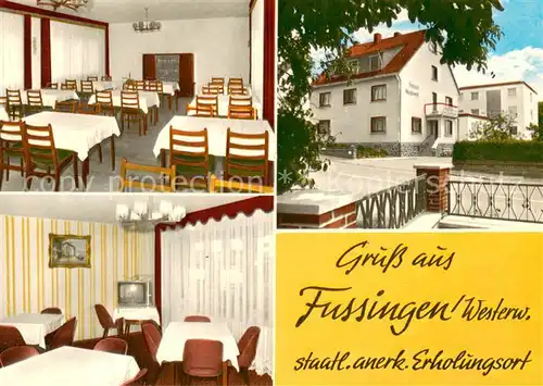 AK / Ansichtskarte Fussingen Privatpension Westerwald Gastraeume Fussingen