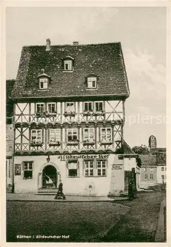 AK / Ansichtskarte Koethen_Maerkisch_Buchholz Gaststaette Altdeutscher Hof Koethen_Maerkisch_Buchholz