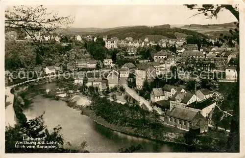 AK / Ansichtskarte Weilburg Blick vom Kanapee Weilburg