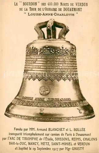 AK / Ansichtskarte Kirchenglocken Bordon Luise Anne Charlotte Kirchenglocken