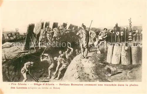 AK / Ansichtskarte Pro_Alesia Soldats Romains creusant une tranchee dans la plaine des Laumes Pro_Alesia