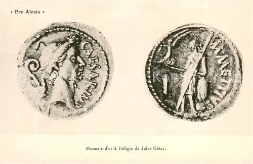 AK / Ansichtskarte Pro_Alesia Monnaie dor a leffigie de Jules Cesar Pro_Alesia