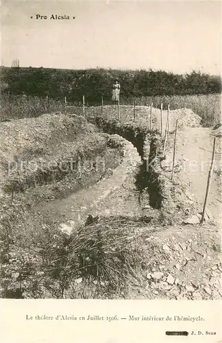 AK / Ansichtskarte Pro_Alesia Le theatre dAlesia en Juillet 1906 Mur interieur der l hemicycle Pro_Alesia