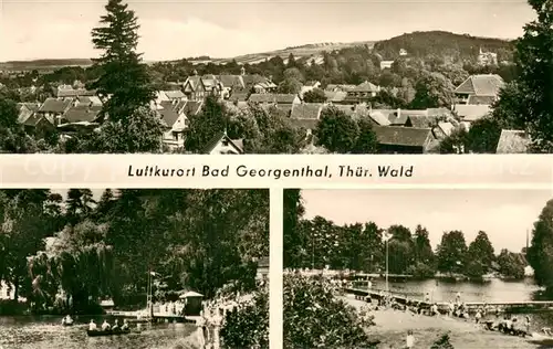AK / Ansichtskarte Bad_Georgenthal_Gotha Panorama Badesee Bad_Georgenthal_Gotha