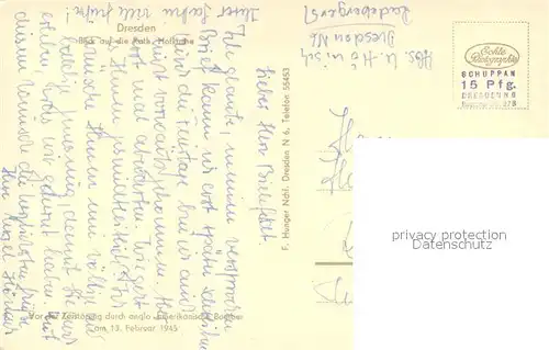 AK / Ansichtskarte Dresden Blick zur kath Hofkirche Dresden