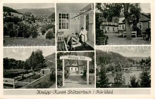 AK / Ansichtskarte Stuetzerbach Kneipp Bad Wassertretanlage Sanitaerraum Panorama Seepartie Stuetzerbach