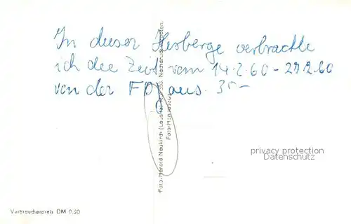 AK / Ansichtskarte Neukirch_Lausitz FDJ Herberge Neukirch_Lausitz