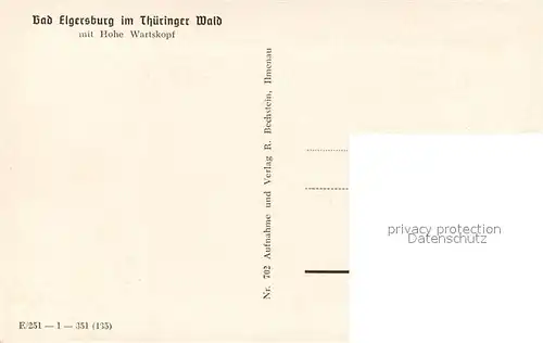 AK / Ansichtskarte Bad_Elgersburg mit Hohe Wartskopf Bad_Elgersburg