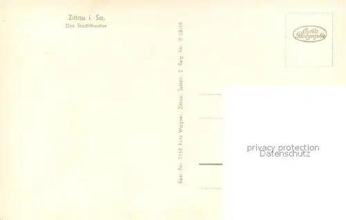 AK / Ansichtskarte Zittau Stadttheater Zittau