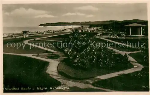 AK / Ansichtskarte Baabe_Ostseebad_Ruegen Kuranlagen Handabzug Baabe_Ostseebad_Ruegen