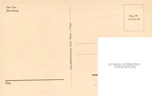 AK / Ansichtskarte Baabe_Ostseebad_Ruegen Kuranlagen Handabzug Baabe_Ostseebad_Ruegen