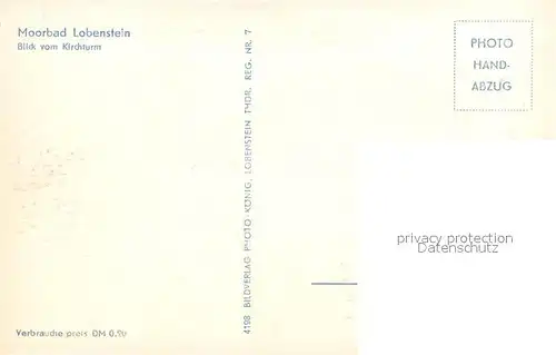 AK / Ansichtskarte Bad_Lobenstein_Thueringen Blick vom Kirchturm Handabzug Bad_Lobenstein_Thueringen