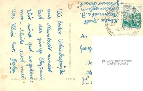 AK / Ansichtskarte Neustadt_Rennsteig Ortsansicht Landschaftspanorama Neustadt_Rennsteig