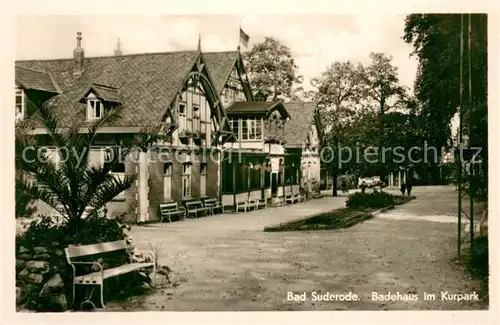 AK / Ansichtskarte Bad_Suderode Badehaus im Kurpark Bad_Suderode