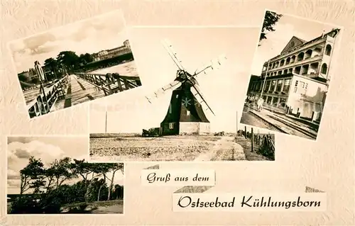 AK / Ansichtskarte Kuehlungsborn_Ostseebad Seebruecke Windmuehle Hotel Landschaft Kuehlungsborn_Ostseebad