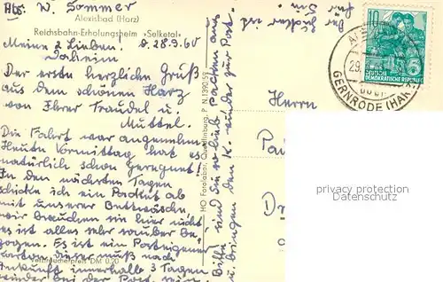 AK / Ansichtskarte Alexisbad_Harz Reichsbahn Erholungsheim Selketal Alexisbad_Harz