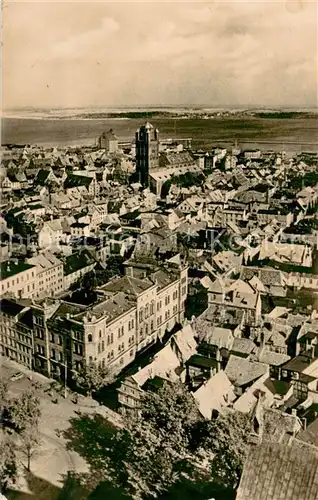 AK / Ansichtskarte Stralsund Blick von der St. Marienkirche auf Altstadt mit St. Jakobi Kirche 