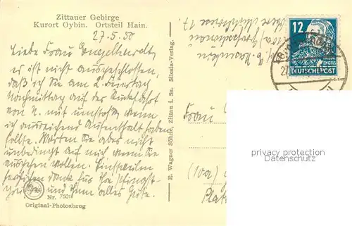 AK / Ansichtskarte Hain_Oybin Panorama Zittauer Gebirge Hain_Oybin