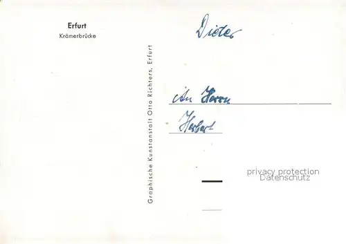 AK / Ansichtskarte Erfurt Kraemerbruecke Erfurt