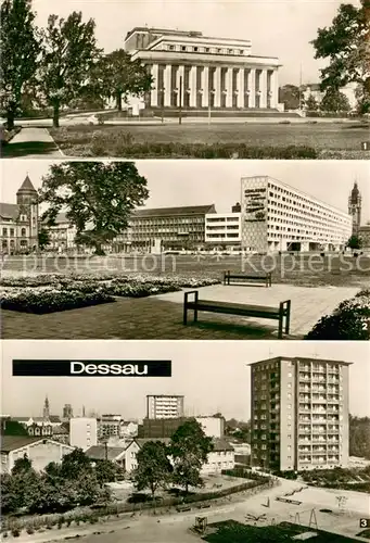 AK / Ansichtskarte Dessau Rosslau Landestheater Wilhelm Pieck Strasse Scheibe Nord Am Roten Stern Dessau Rosslau
