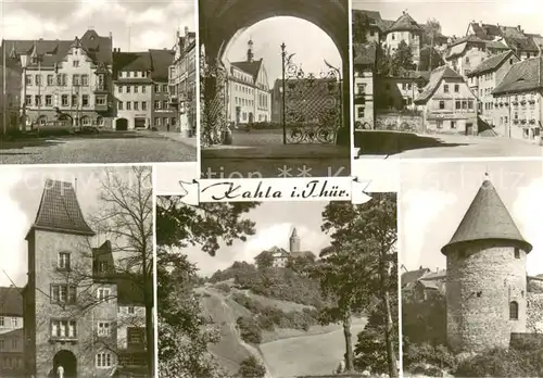AK / Ansichtskarte Kahla_Thueringen Schloss Turm Stadttor Eingang Burg Kahla_Thueringen