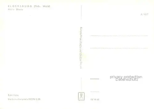 AK / Ansichtskarte Elgersburg Hohe Warte Elgersburg