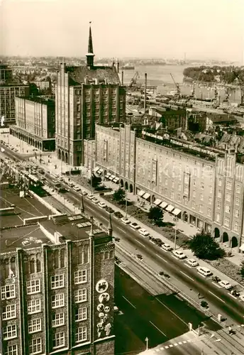 AK / Ansichtskarte Rostock Blick auf Langestrasse und Warnow 