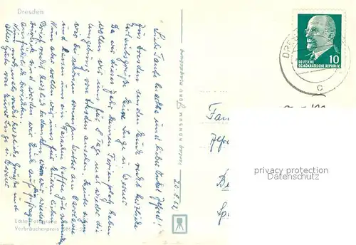 AK / Ansichtskarte Dresden Borsbergstrasse Rathaus Reiterdenkmal August der Starke Studentenwohnheim Bruehlsche Terrasse Zwinger Dresden