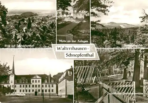 AK / Ansichtskarte Schnepfenthal Panorama Anlagen Inselsbergblick Salzmannschule Guts Muths Gedaechtnisstaette Schnepfenthal