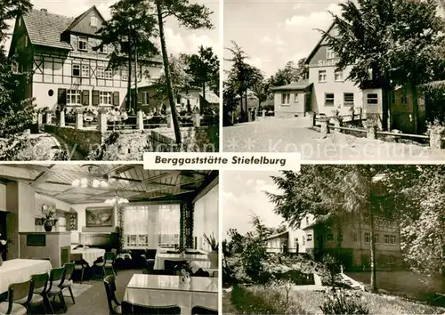 AK / Ansichtskarte Weimar__Thueringen Berggaststaette Stiefelsburg Pensionshaus Gastraum 