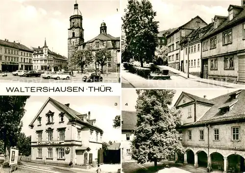 AK / Ansichtskarte Waltershausen_Gotha Marktplatz Badegasse Klubhaus Schloss Tenneberg Schlosshotel Waltershausen Gotha