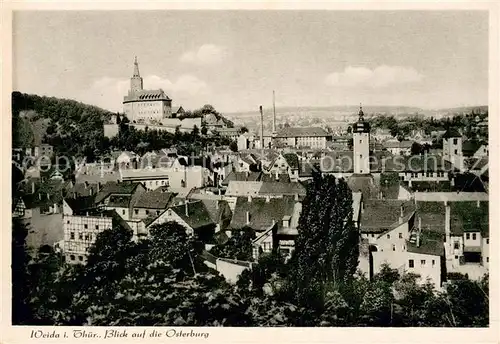 AK / Ansichtskarte Weida__Thueringen Panorama mit Osterburg 