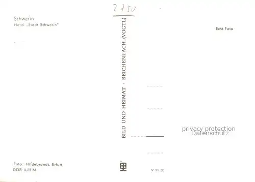 AK / Ansichtskarte Schwerin__Mecklenburg Hotel Stadt Schwerin 
