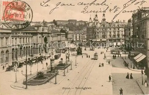 AK / Ansichtskarte Zuerich_ZH Bahnhofsplatz Zuerich_ZH
