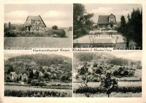 AK / Ansichtskarte Wickhausen Gartenrestaurant Ruiner Freiterrasse Panorama Wickhausen