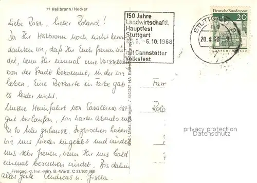 AK / Ansichtskarte Heilbronn_Neckar Fliegeraufnahme Heilbronn Neckar