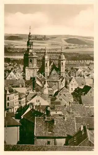 AK / Ansichtskarte Eisleben Teilansicht mit Kirche Eisleben