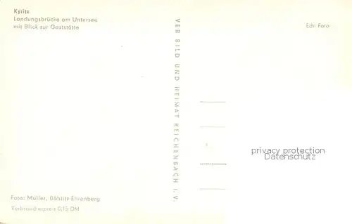 AK / Ansichtskarte Kyritz_Brandenburg Landungsbruecke am Untersee mit Blick zur Gaststaette Kyritz Brandenburg