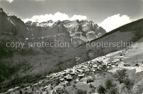 AK / Ansichtskarte Albinen_VS Panorama Blick gegen Schwarzhorn und Daubenhorn Walliser Alpen Albinen_VS