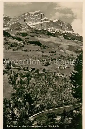 AK / Ansichtskarte Spiringen_UR an der Klausenstrasse mit Windgaelle Alpen 