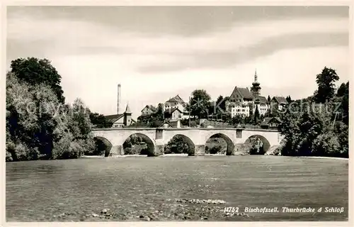 AK / Ansichtskarte Bischofszell_TG Thurbruecke und Schloss 