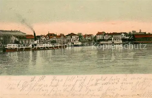 AK / Ansichtskarte Romanshorn_TG Ansicht vom Bodensee aus Dampfer Romanshorn TG