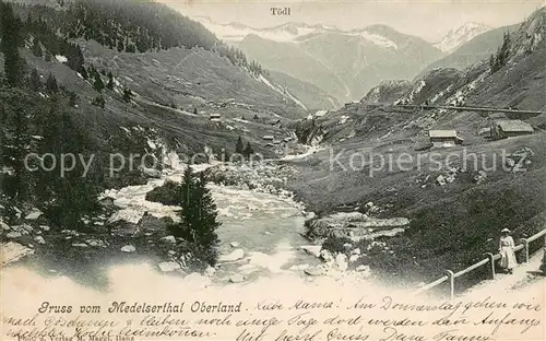 AK / Ansichtskarte Medels_Platta_Oberland_GR Panorama Medelsertal Oberland mit Toedl Alpen 