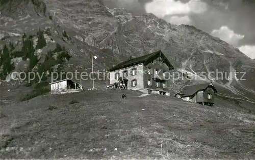 AK / Ansichtskarte Scesaplanahuette_1950m_SAC_GR Berghuette Alpen 