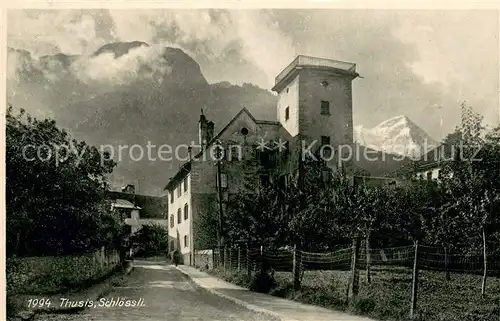AK / Ansichtskarte Thusis_GR Schloessli Alpen 